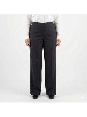 LAURA Wool Blend Fully Lined Straight Leg Trousers Front Fly Close US Sz 12